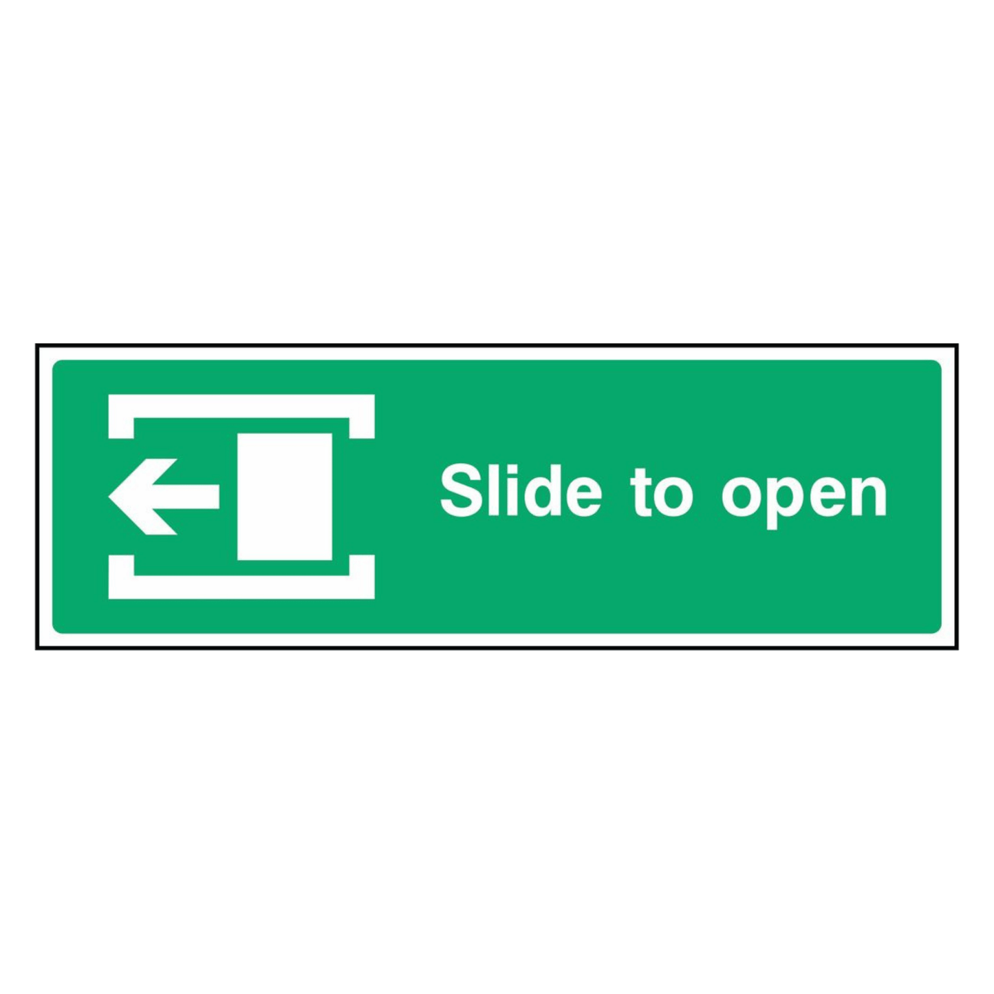 Slide to Open Left Sign 