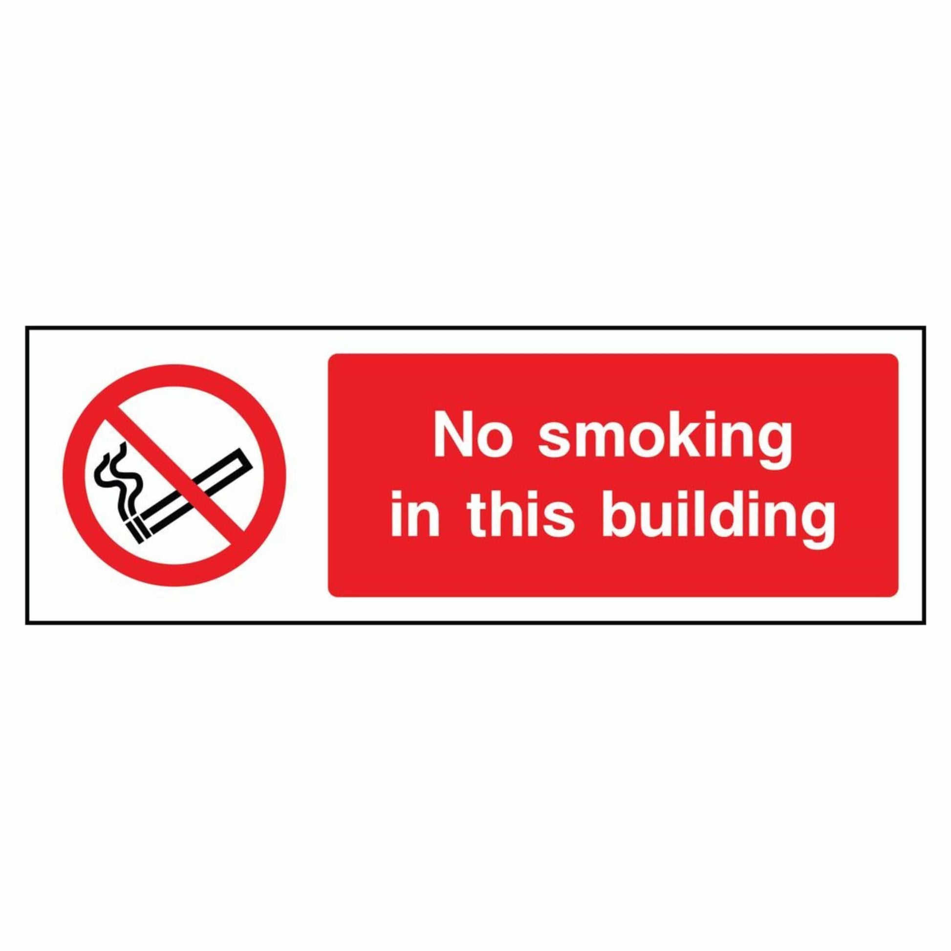 Smoking in Building Prohibited Sign