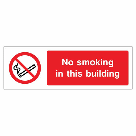 Smoking in Building Prohibited Sign