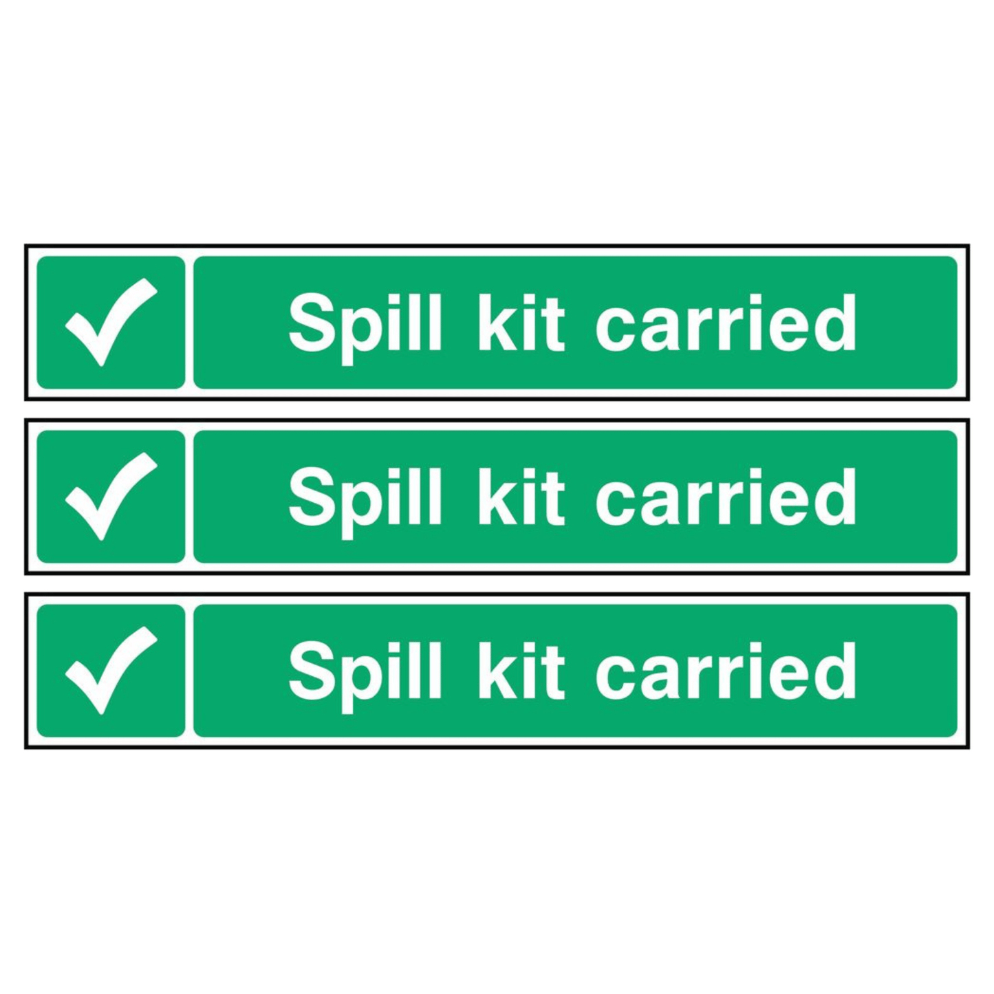 Spill Kit Carried First Aid Sign 