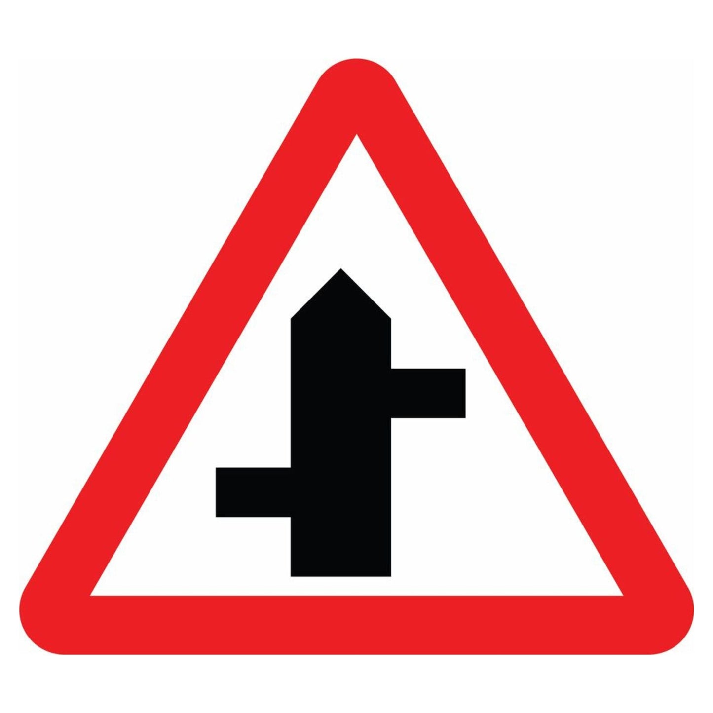 Staggered Junction Starting Right Sign