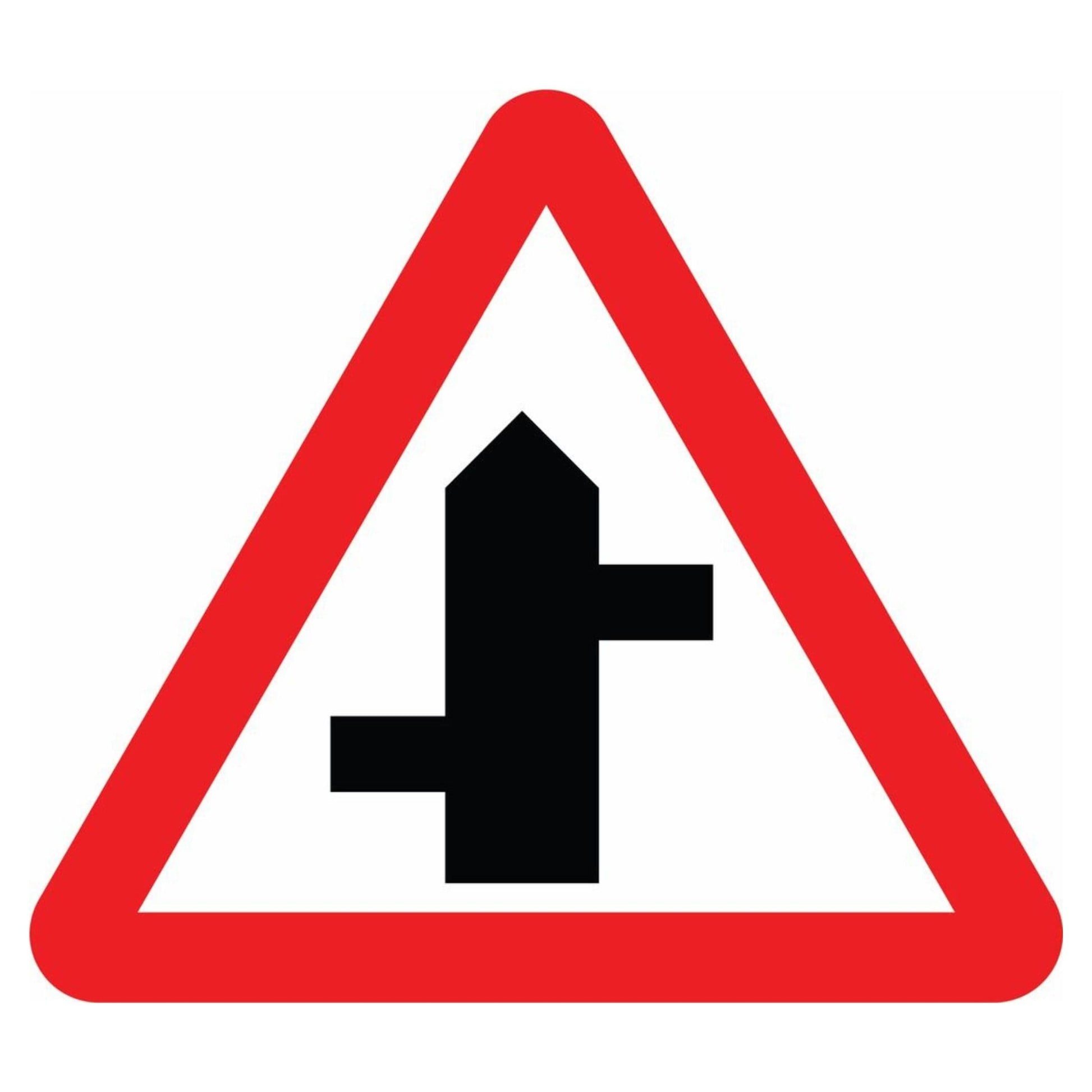 Staggered Junction Starting Right Sign