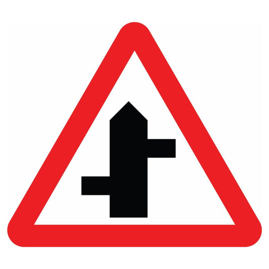 Staggered Junction Starting Right Sign