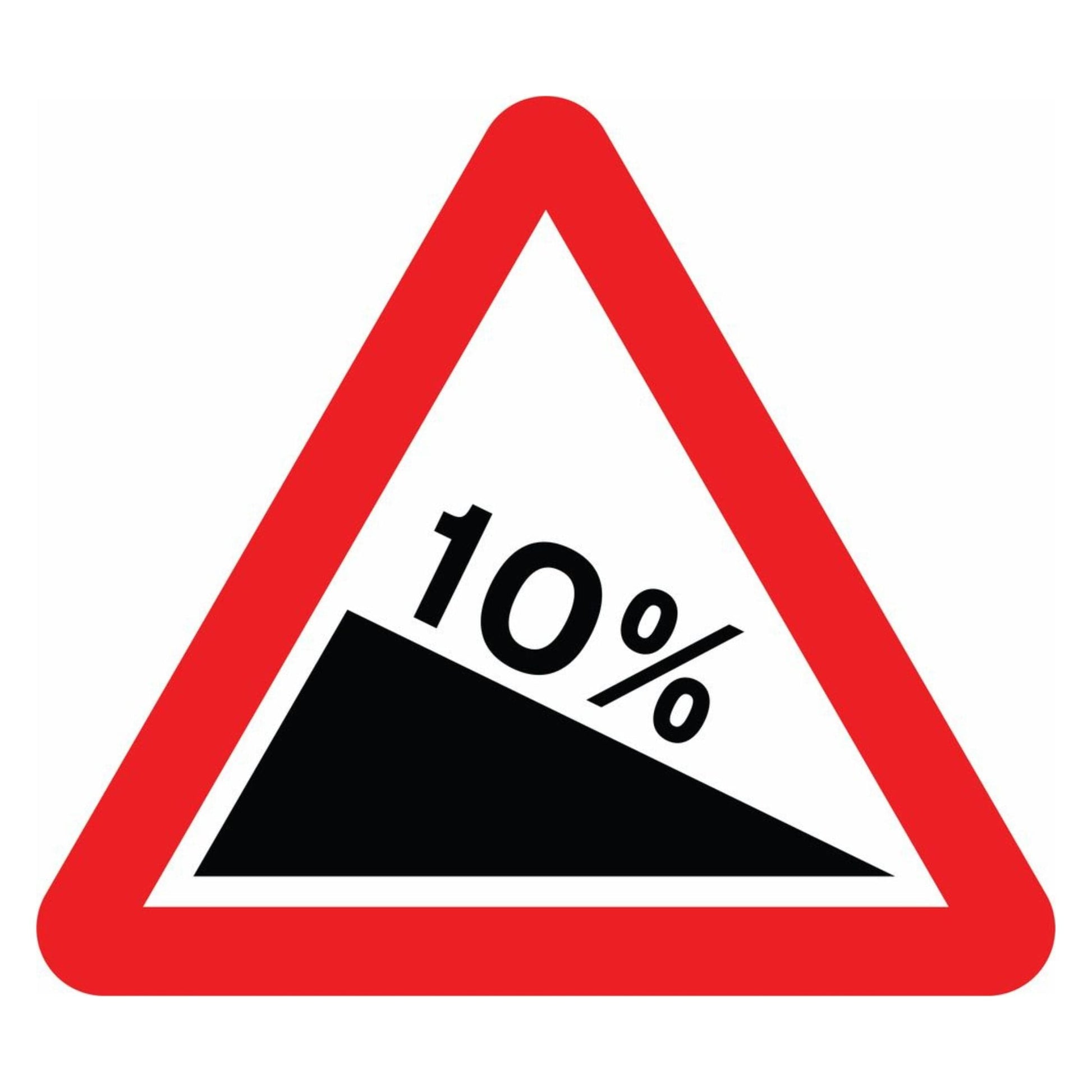 Steep Hill Downwards Sign