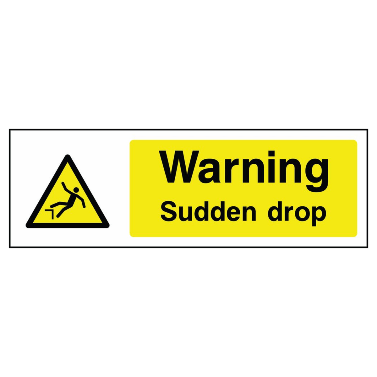 Sudden Drop Warning Sign - The Safety Sign Depot