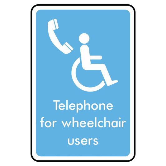 Telephone for Wheelchair Users Sign