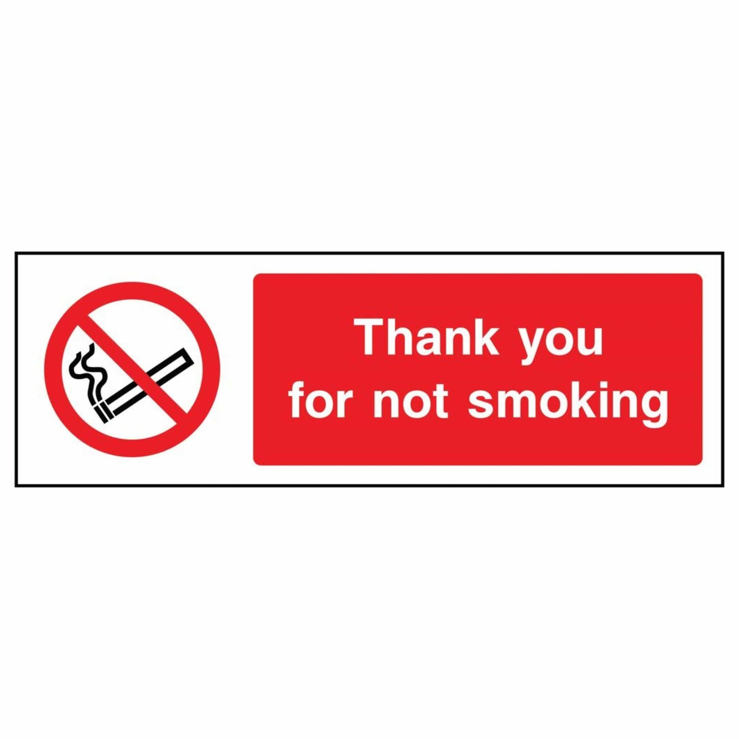Thank You For Not Smoking Sign