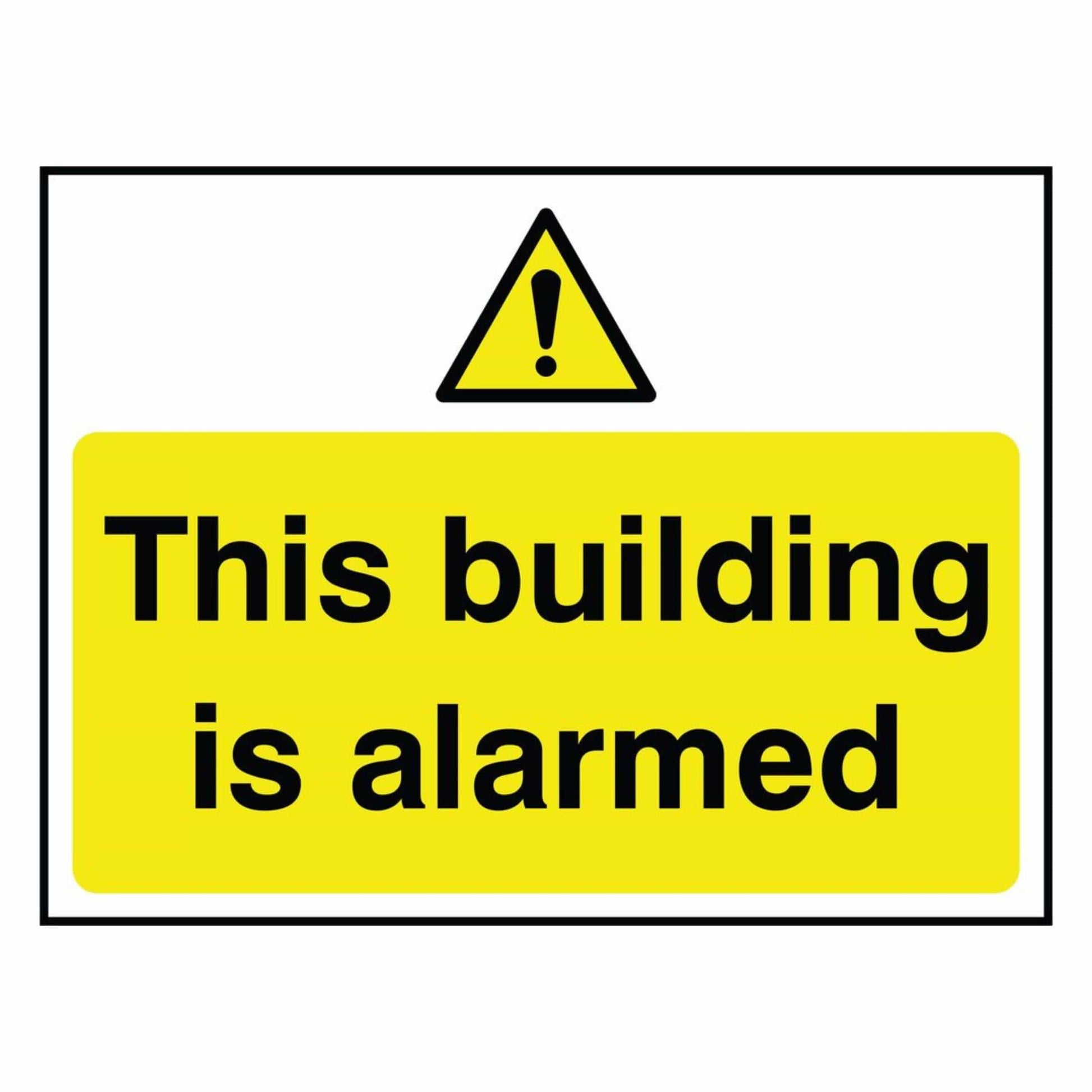 This Building is Alarmed Sign - The Safety Sign Depot