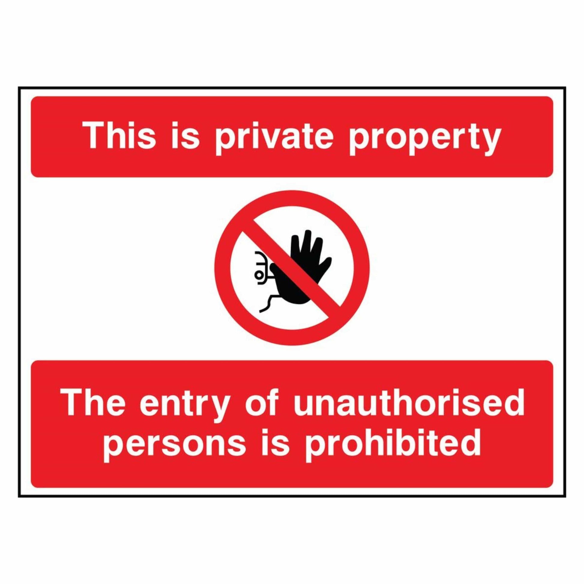 This is Private Property - Entry Prohibited Sign