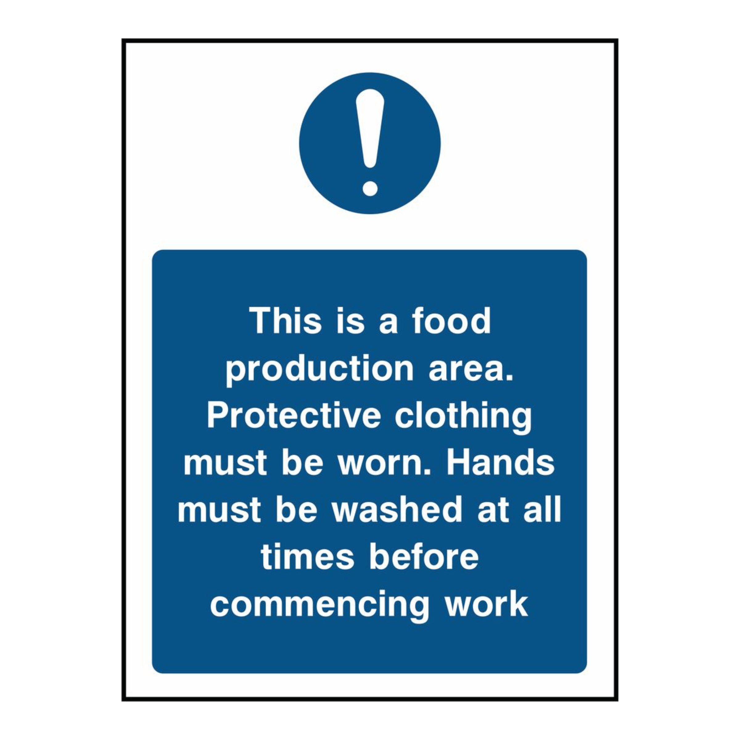 Food Assignment Sign Food Preparation Mandatory Handling Sign - The Safety Sign Depot