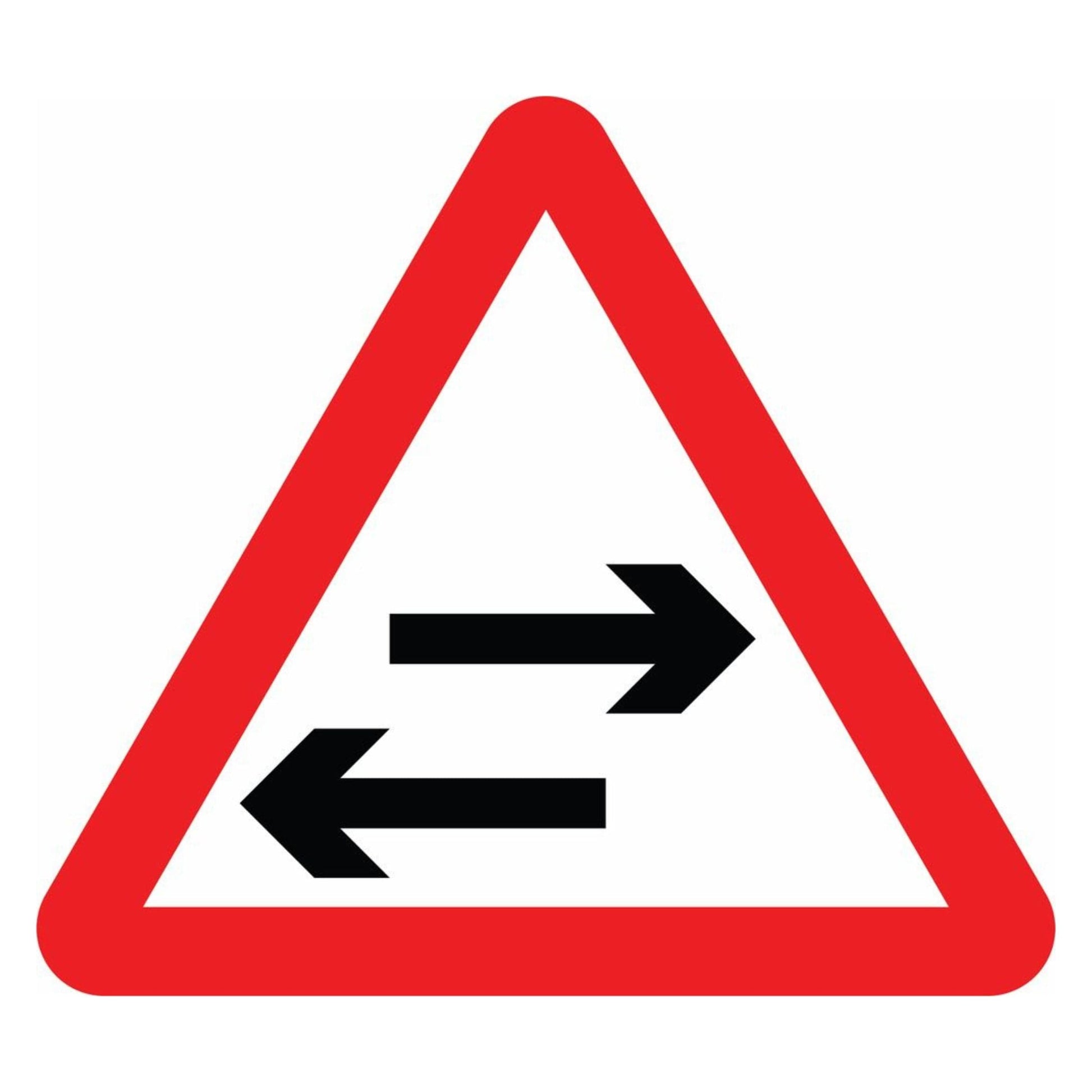 Traffic Crosses One-Way Sign