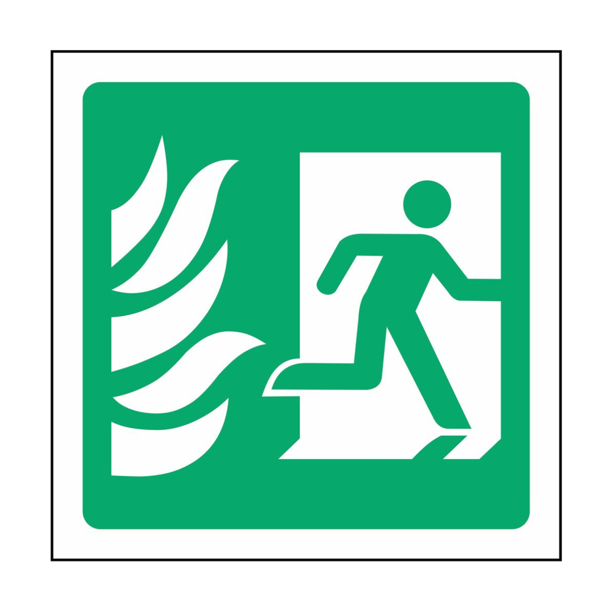 Fire Escape Right Arrow Sign