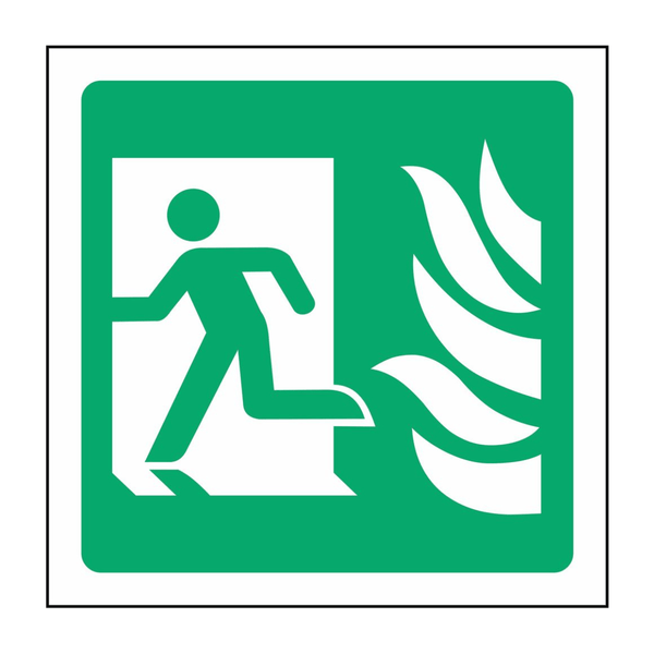 Fire Escape Left Sign - The Safety Sign Depot