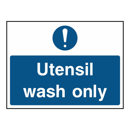 utensil-wash-only-sign