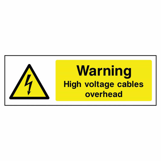 Warning - High Voltage Cables Overhead