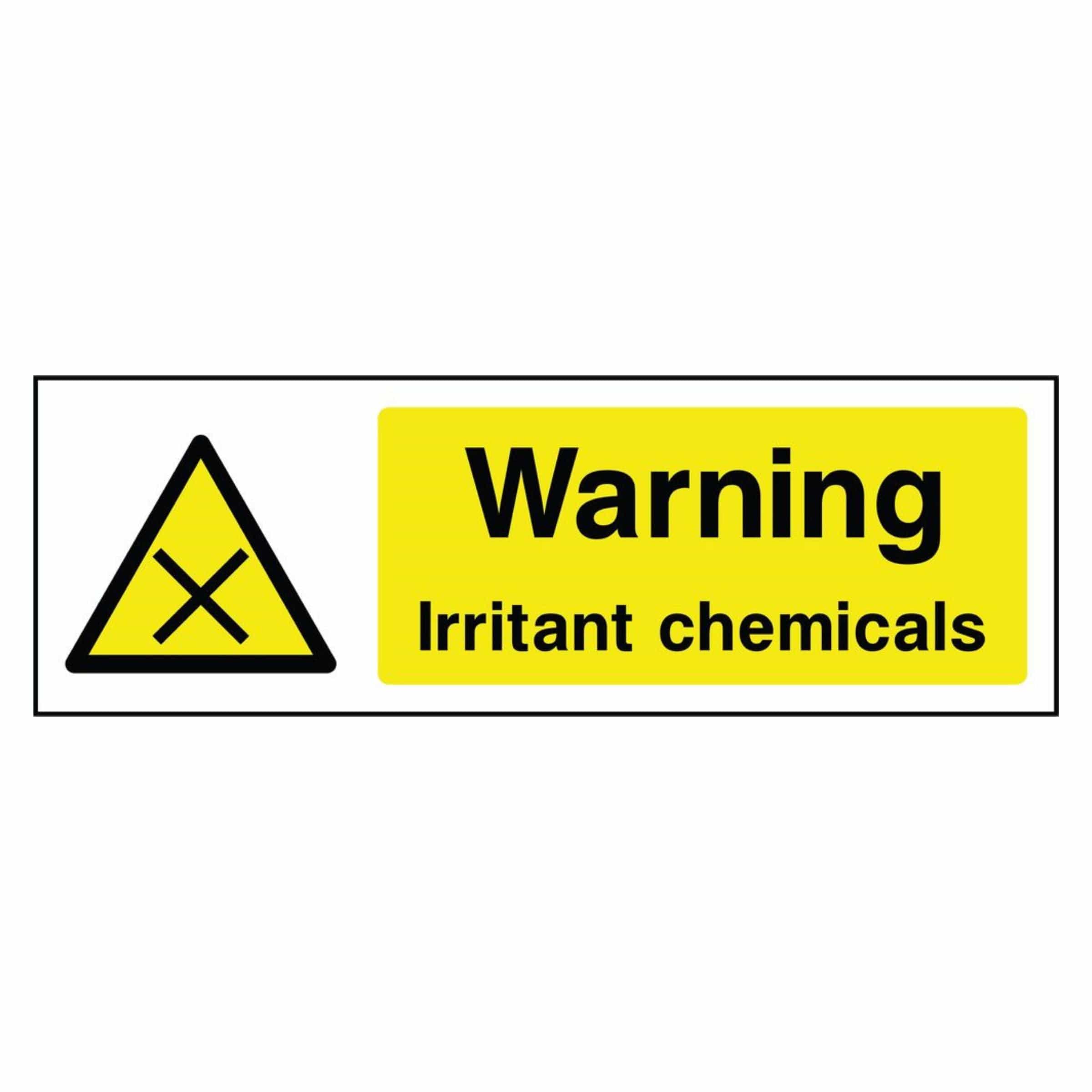 Warning - Irritant Chemicals Sign - The Safety Sign Depot
