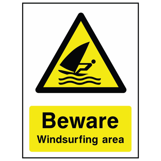 Beware - Windsurfing Area Sign