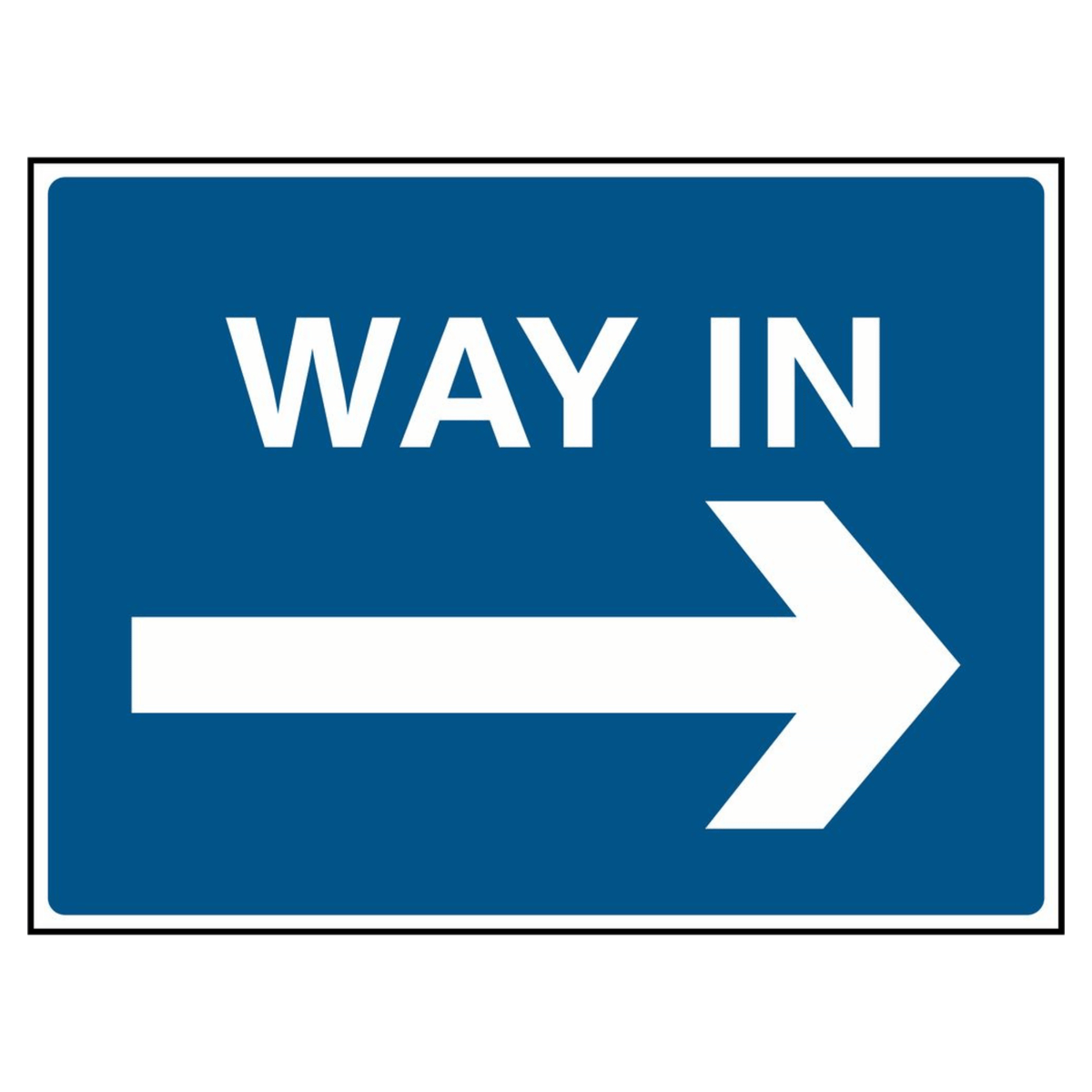 Way In Right Arrow Sign - The Safety Sign Depot