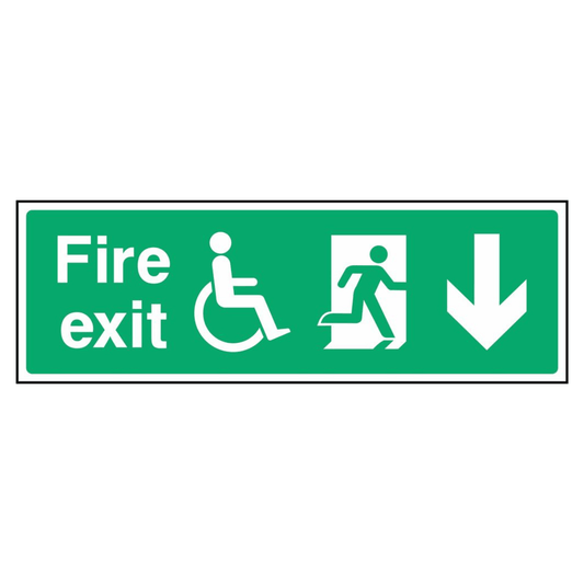 wheelchair-fire-exit-down-arrow-sign