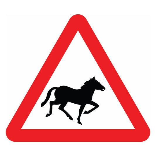 Wild Horses or Ponies Road Warning Sign