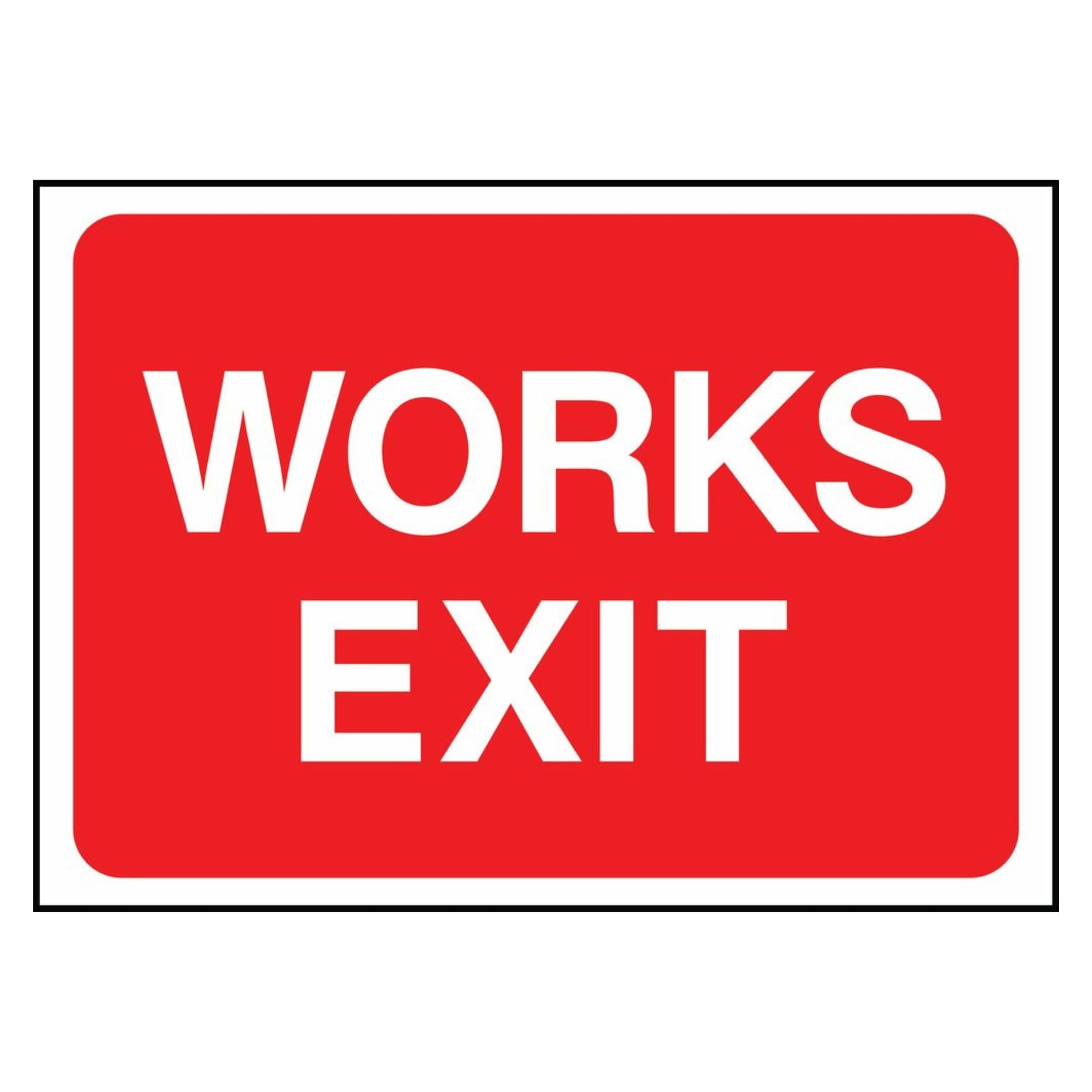 Work Exit Sign - The Safety Sign Depot