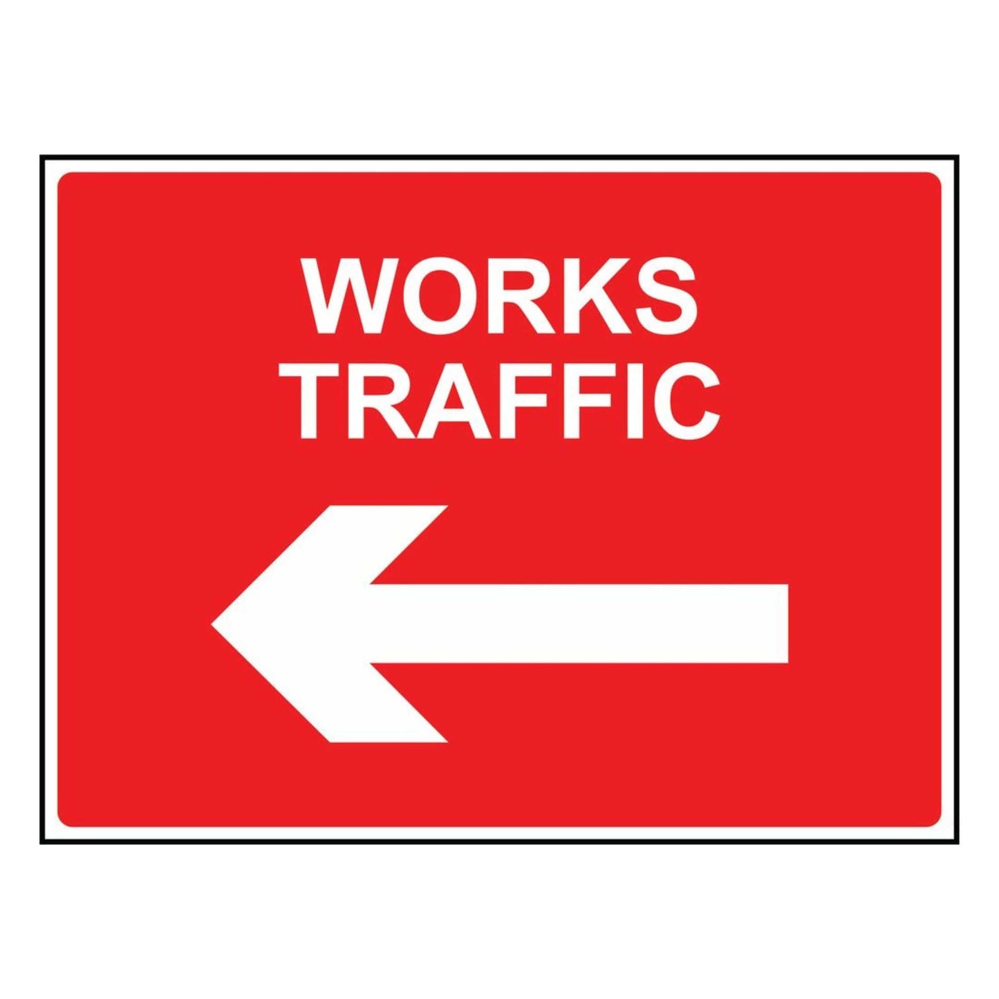 Works Traffic Go Left Sign