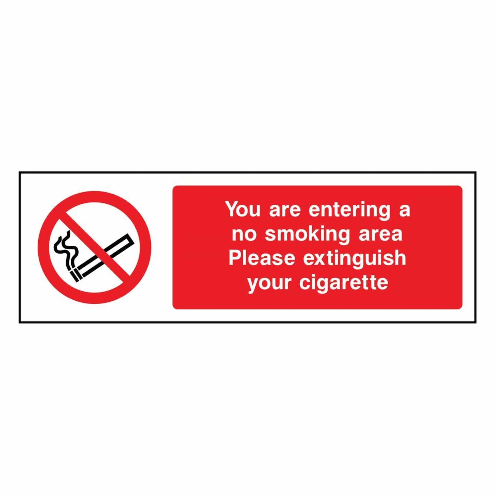Your Entering a No Smoking Zone Sign