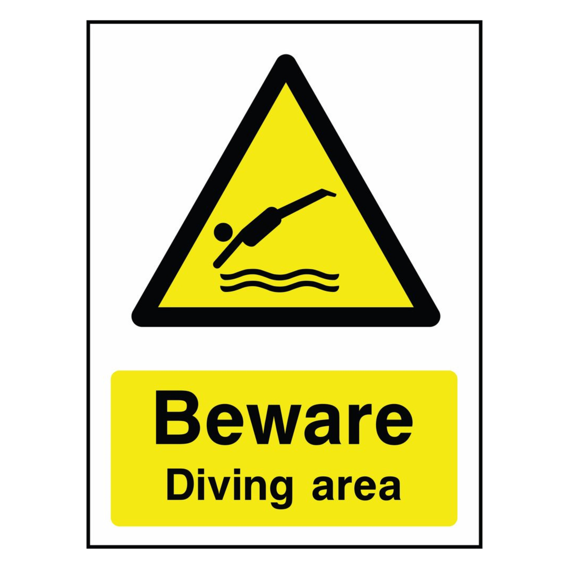 Diving Area. Sign Beware - Diving Area Sign - The Safety Sign Depot