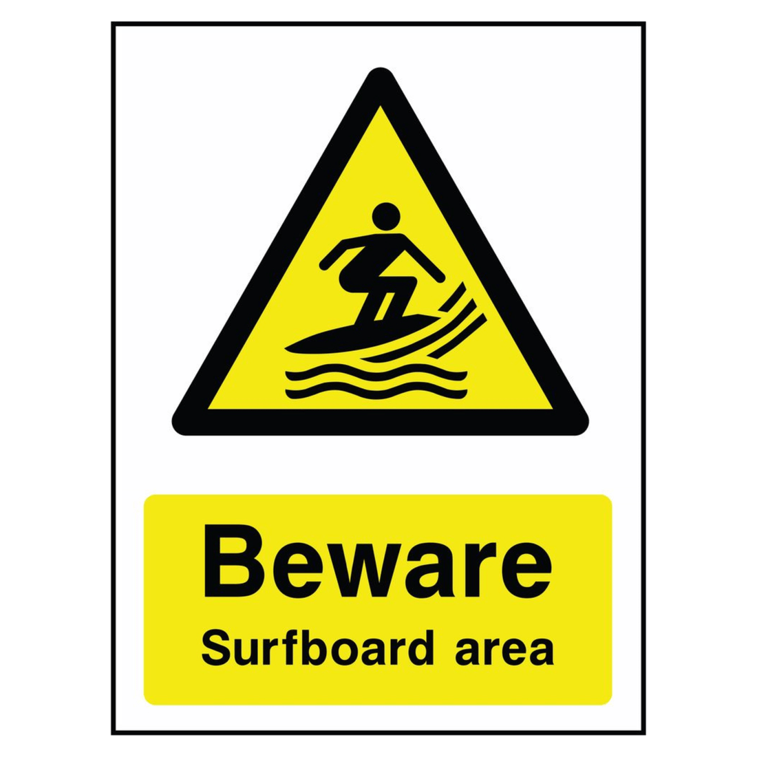 Beware Surfboard Area Sign - The Safety Sign Depot