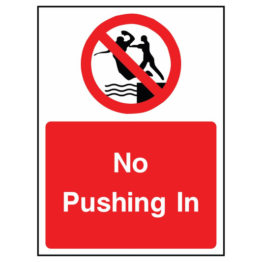 no-pushing-in-sign
