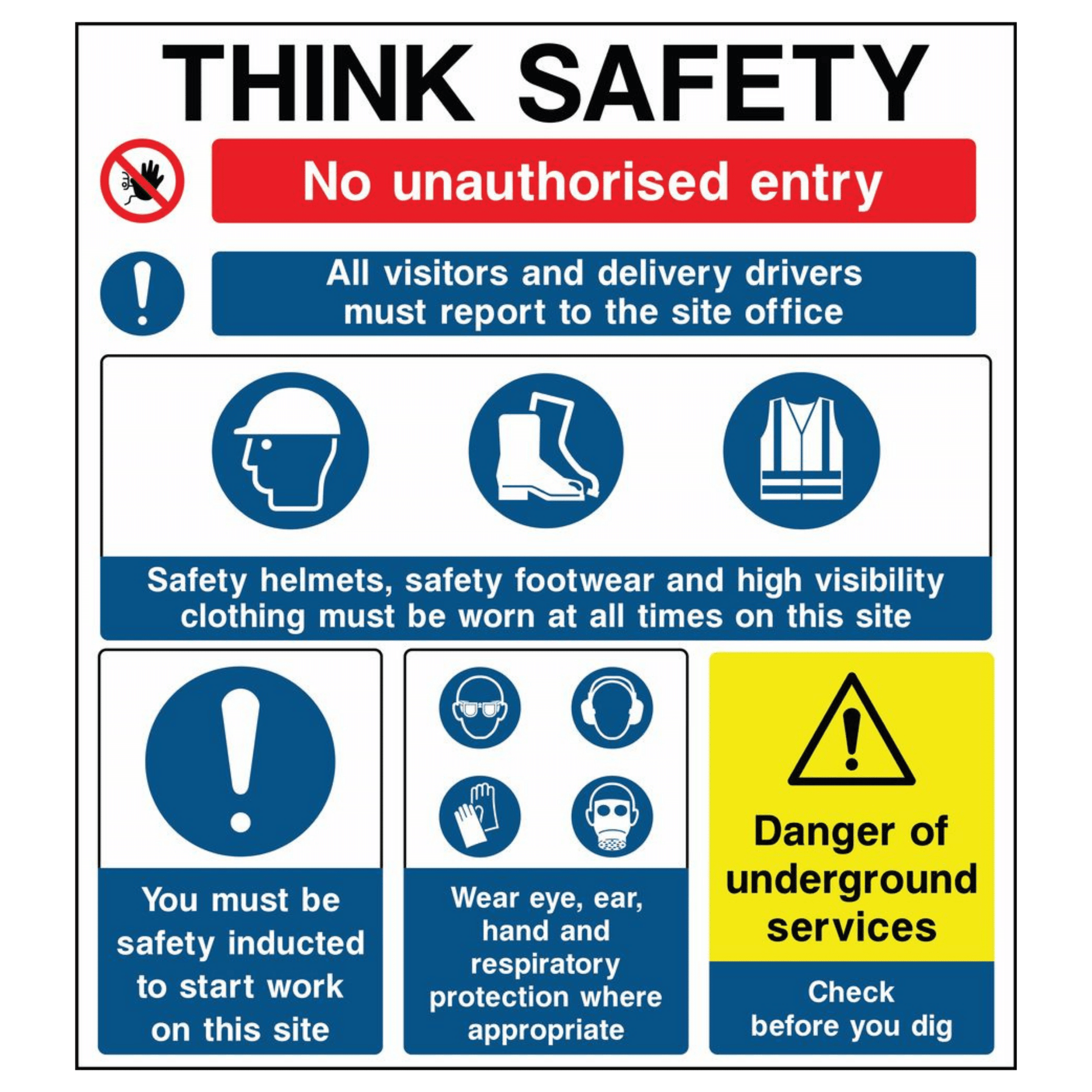 think safety site sign